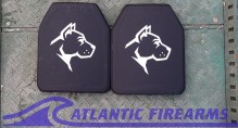 GUARD DOG CERAMIC LEVEL IV  BODY ARMOR PLATES 10"X12"- PAIR