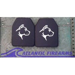 GUARD DOG CERAMIC LEVEL IV  BODY ARMOR PLATES 10"X12"- PAIR