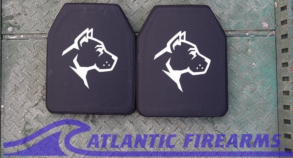 GUARD DOG CERAMIC LEVEL IV  BODY ARMOR PLATES 10"X12"- PAIR