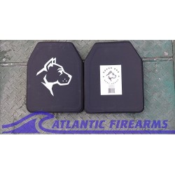 GUARD DOG CERAMIC LEVEL IV  BODY ARMOR PLATES 10"X12"- PAIR