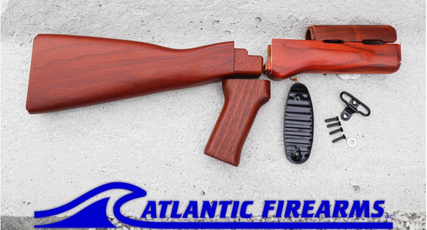 AK47 Stock Set-Sunburst Walnut
