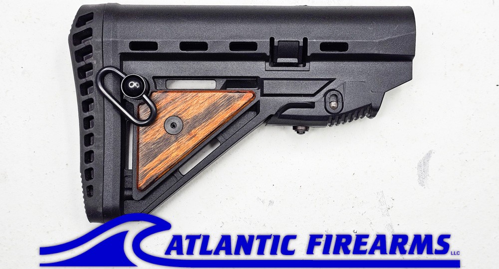 AR15 Collapsible Stock Wood- Tiger Walnut