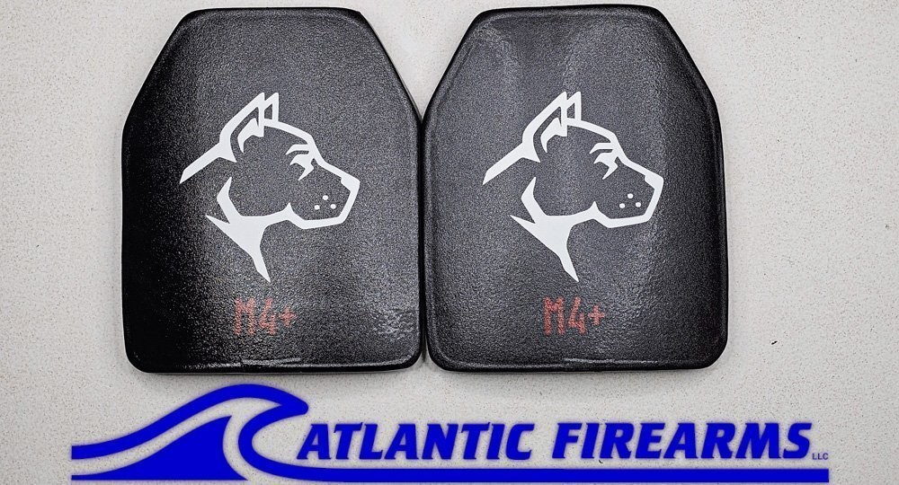 Guard Dog M4+Pro Level IV+ Ceramic Body Armor Plates 10"x12"- Pair