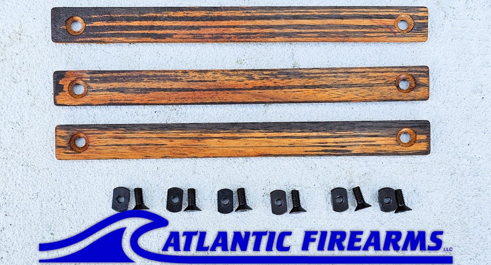MLOK Wood Grip Stop Tiger Walnut- 4 Slot
