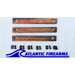 MLOK Wood Grip Stop Tiger Walnut- 3 Slot