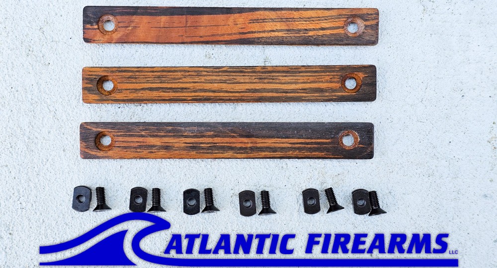 MLOK Wood Grip Stop Tiger Walnut- 3 Slot