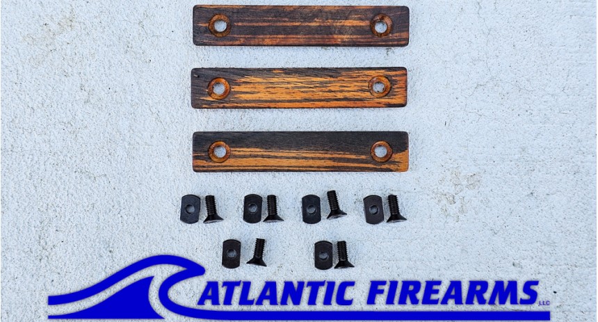 MLOK Wood Grip Stop Tiger Walnut- 2 Slot