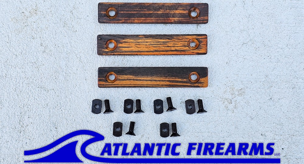 MLOK Wood Grip Stop Tiger Walnut- 2 Slot