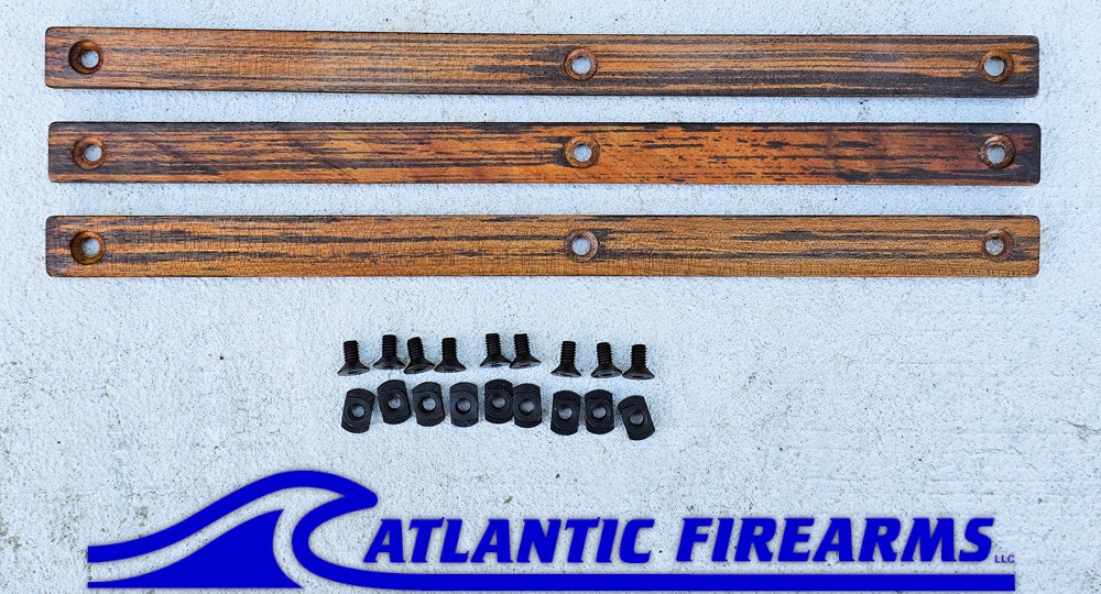 MLOK  Wood Grip Stop 6 Slot- Tiger Walnut
