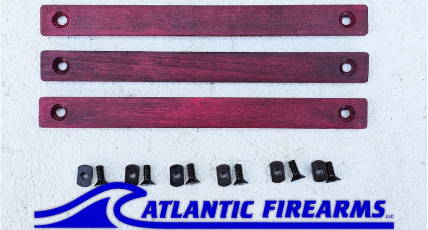 MLOK Wood Grip Stop Red- 4 Slot