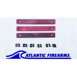 MLOK Wood Grip Stop Red- 3 Slot