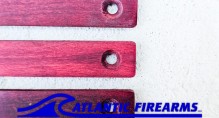 MLOK Wood Grip Stop Red- 3 Slot
