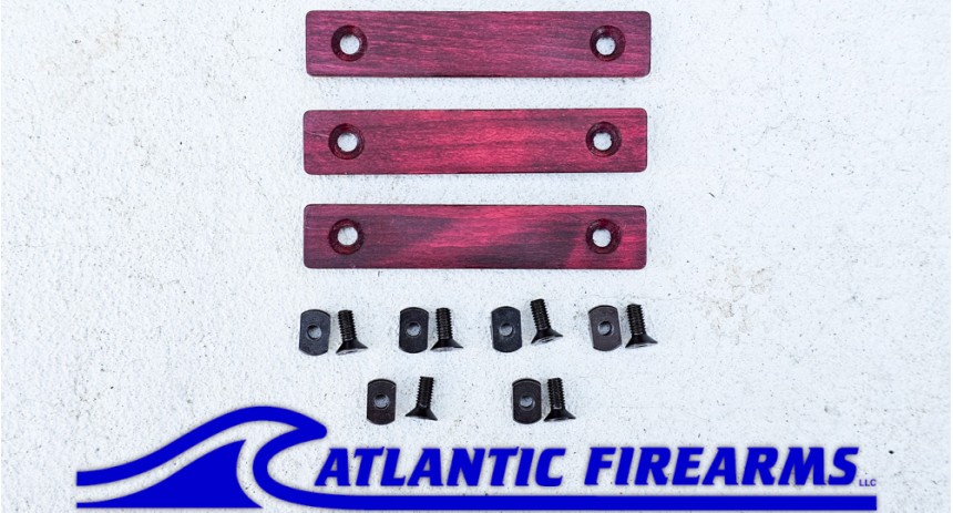 MLOK Wood Grip Stop Red- 2 Slot