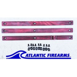 MLOK  Wood Grip Stop 6 Slot- Red- Finger Stop