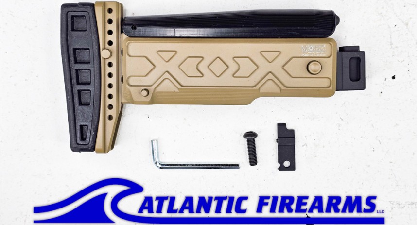 Folding & Telescoping Buttstock for AKs with 4.5mm Folding Hinges - Coyote  - ME
