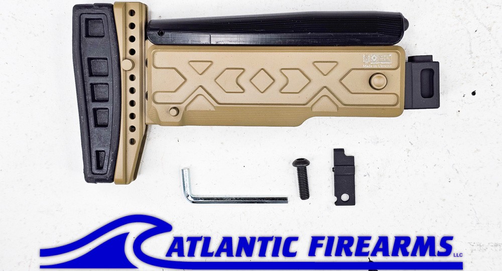 Folding & Telescoping Buttstock for AKs with 4.5mm Folding Hinges - Coyote  - ME