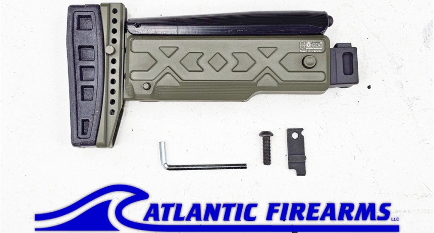 Folding & Telescoping Buttstock for AKs with 4.5mm Folding Hinges - OD Green  - ME