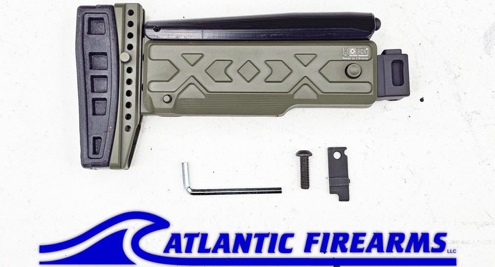 Folding & Telescoping Buttstock for AKs with 4.5mm Folding Hinges - OD Green  - ME